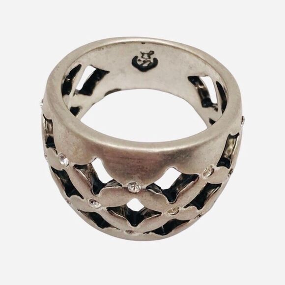 Premier Designs "Starry night" Banded Silver Ring Size 9 - Picture 3 of 7